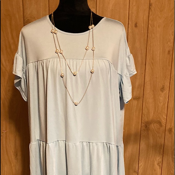 Light blue dress short sleeve - Picture 1 of 1